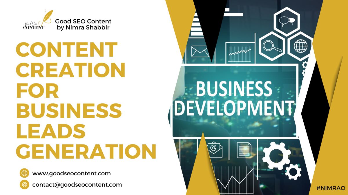 Content creation for business leads generation